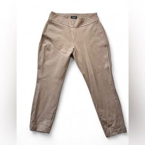 Express Women's High Rise Skinny Ankle Pants Taupe Beige Size L